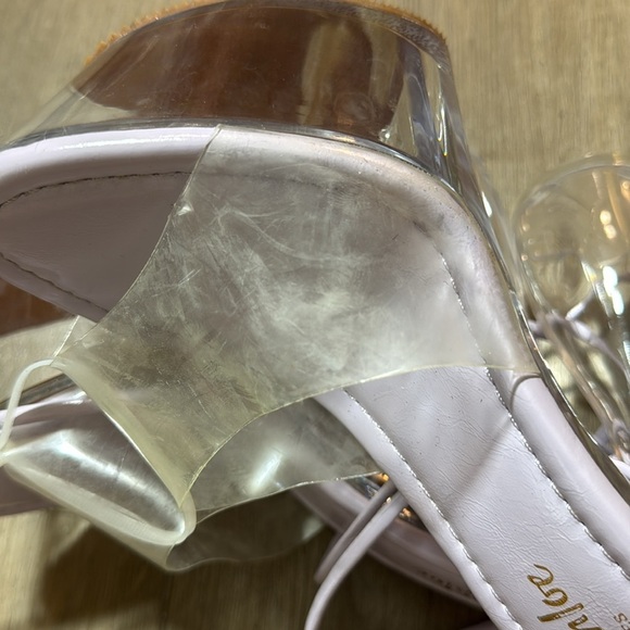 NEW! Chase + Chloe Miranda 6 Clear Platform Sandal In Lilac Clear - Size 6.5 - Picture 9 of 11